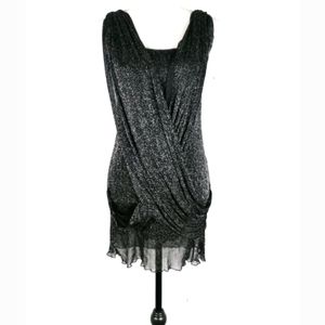 NWT Akira sleeveless draped glitter sparkle top
